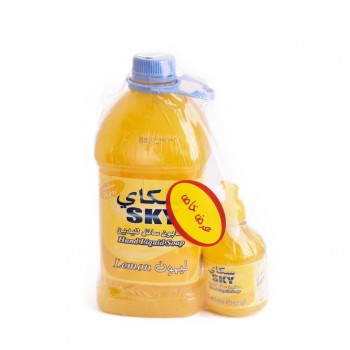 صابون سائل لليدين برائحة الليمون 3 لتر مع عبوة صغيرة مجانية